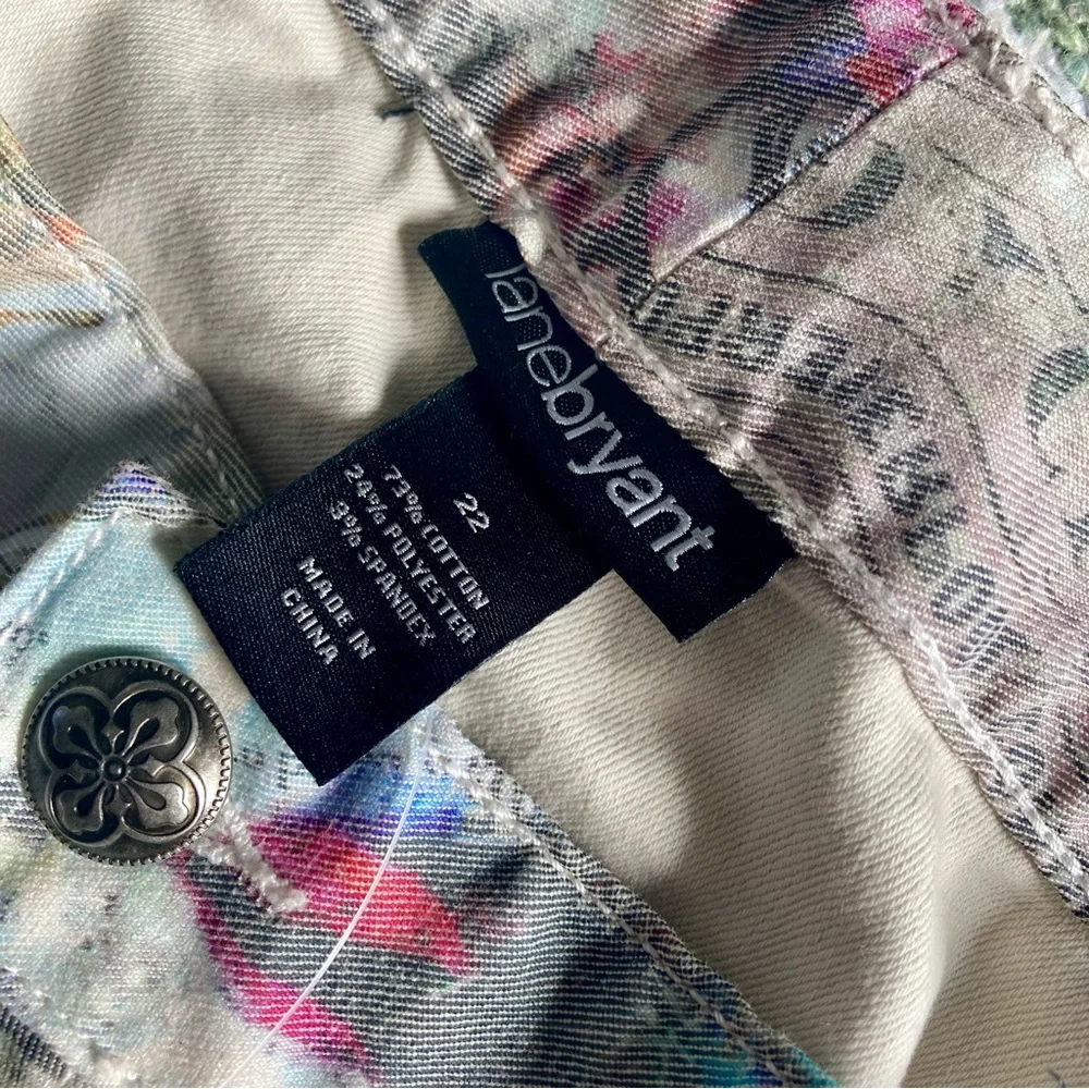 NEW lane Bryant psychedelic graphic print stretch skinny jeans plus size - Picture 8 of 10